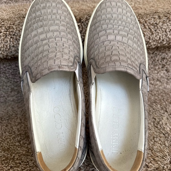 Jimmy Choo Men’s Croc-Embossed Gray Loafers main image 7